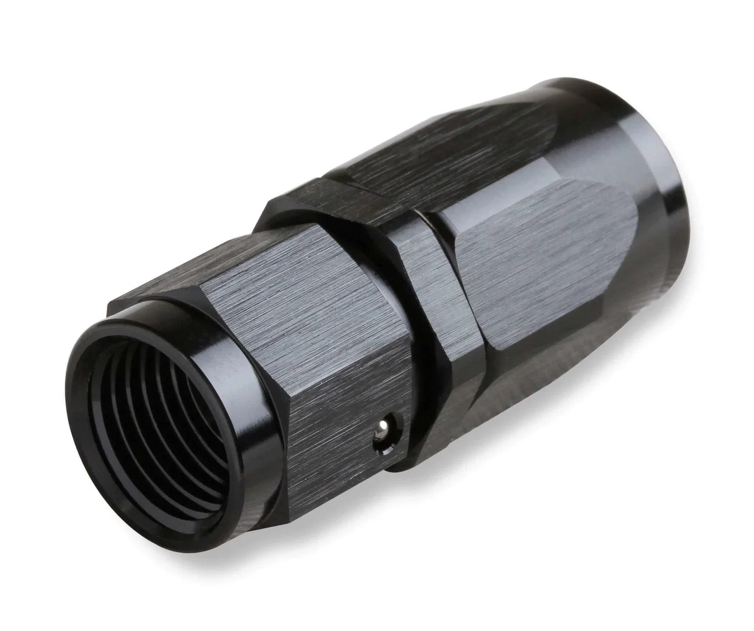 Mr. Gasket -10 AN Straight Swivel Hose End - Black - 220110-BL