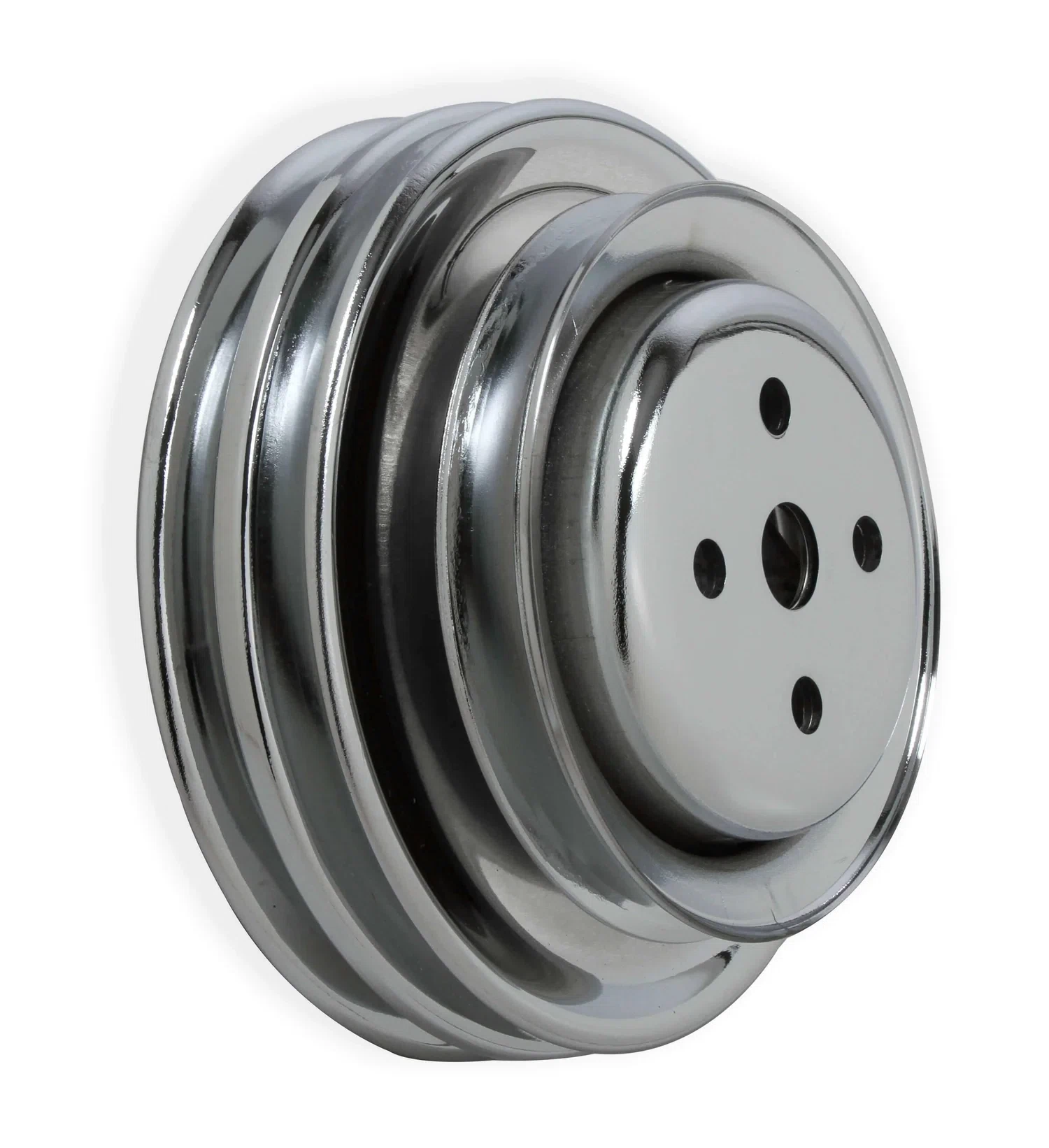 Mr. Gasket Chrome Water Pump Pulley - Triple Groove - 8829