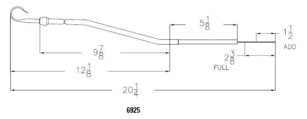Mr. Gasket Engine Oil Dipstick & Tube - Chrome - 6925