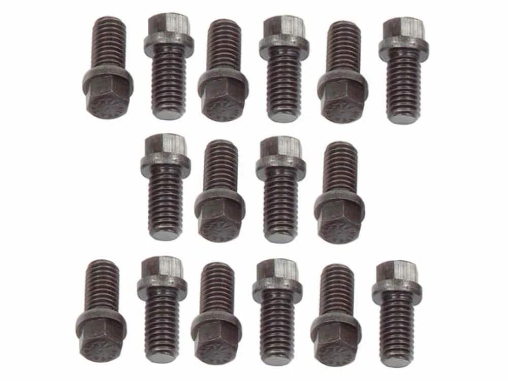 Mr. Gasket Header Bolts - 3_8-16 x 3_4 Inch Hex Head - Set of 16 - 919
