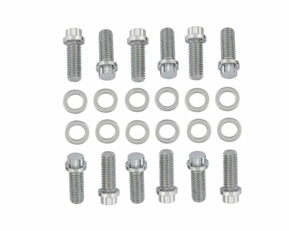 Mr. Gasket Intake Manifold Bolt Set - Chrome - 12-Point - 5003