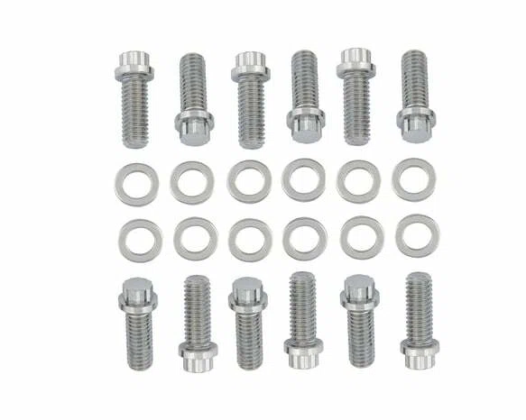 Mr. Gasket Intake Manifold Bolt Set - Chrome - 12-Point - 5003
