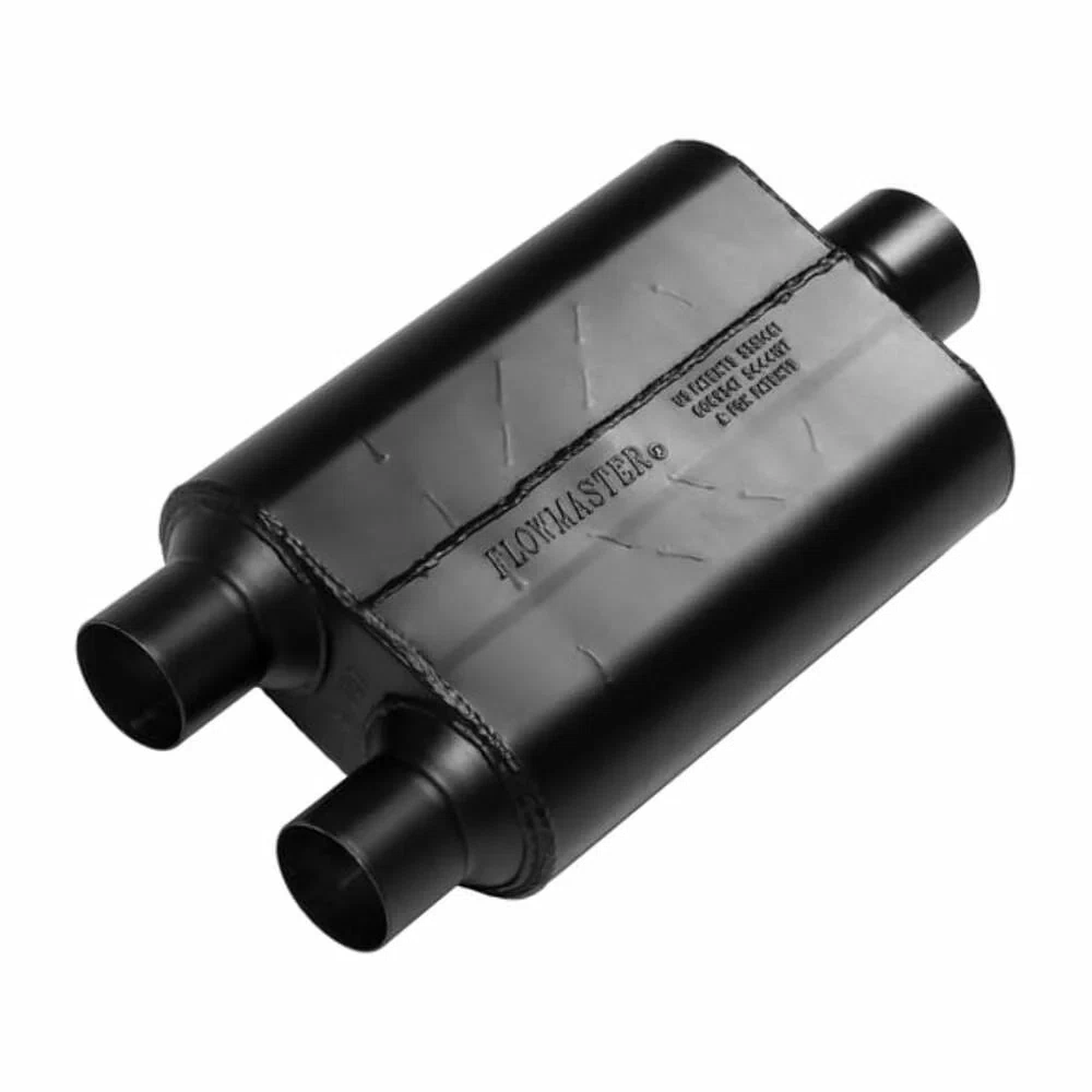 Muffler 40_ Series 2.5_ Dual In_3_ Center Out Aggressive Flowmaster