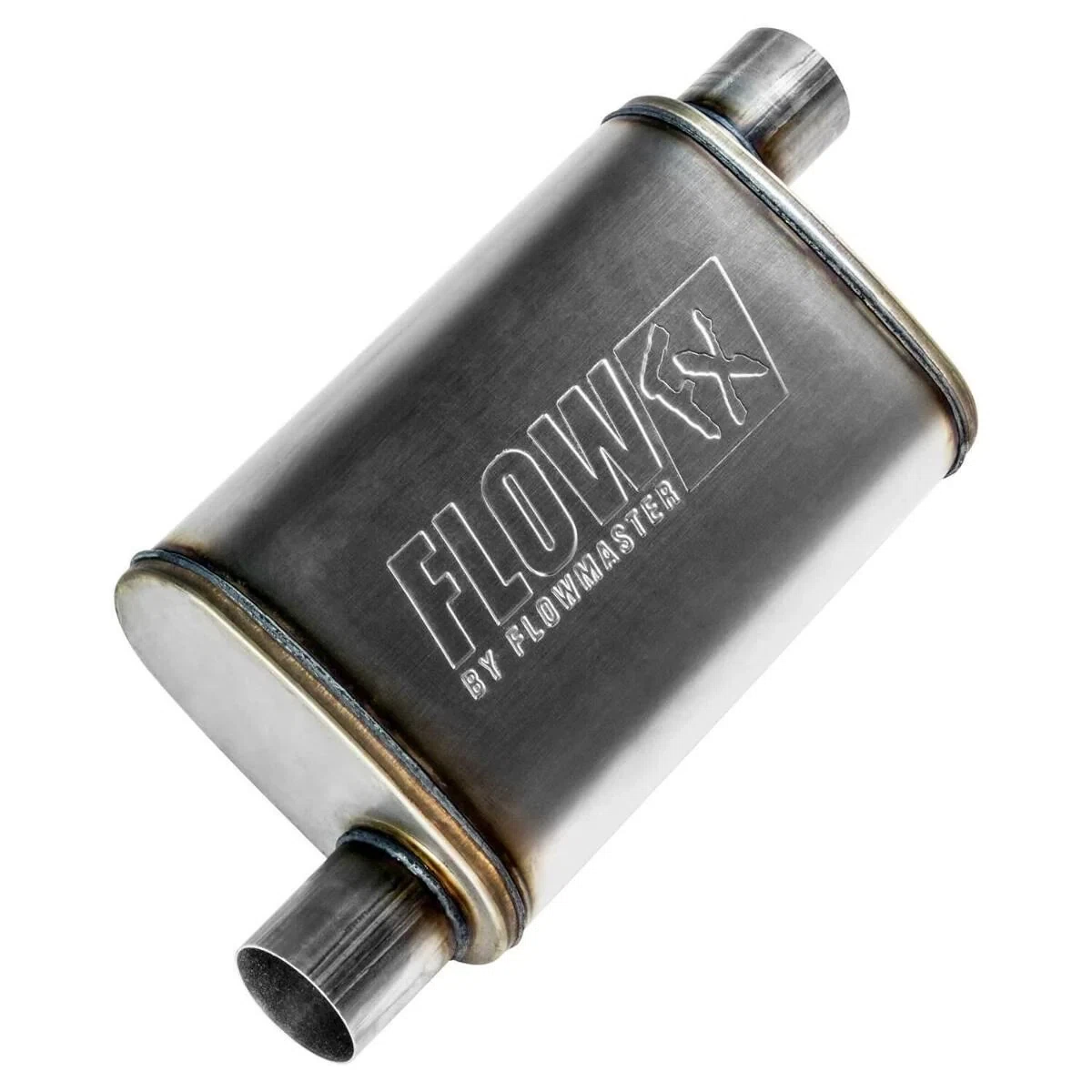 Muffler Flow FX 2.5_ Offset In_2.5_ Offset Out SS Moderate Flowmaster