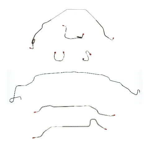 Pontiac Complete Brake Line Kit; Fine Lines-CBK0487SS
