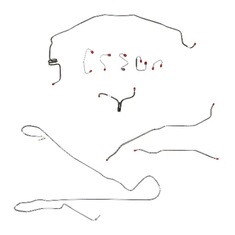 Pontiac Complete Brake Line Kit; Fine Lines-CBK0490SS