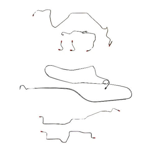 Pontiac Complete Brake Line Kit; Fine Lines-CBK0507SS