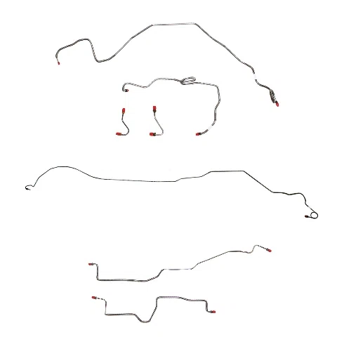 Pontiac Complete Brake Line Kit; Fine Lines-CBK0508SS