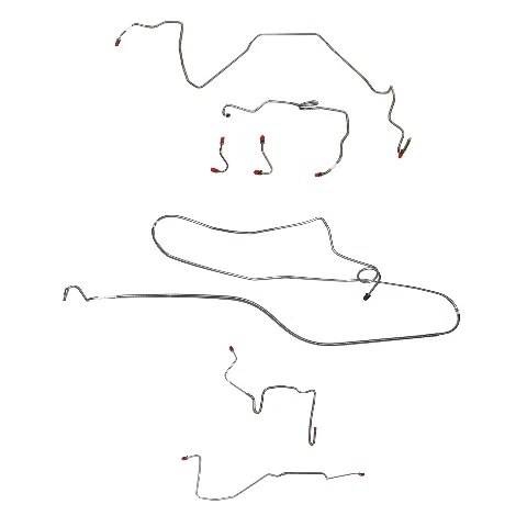 Pontiac Complete Brake Line Kit; Fine Lines-CBK0509SS