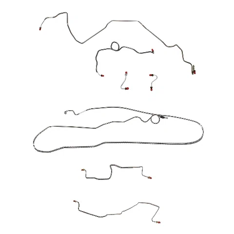 Pontiac Complete Brake Line Kit; Fine Lines-CBK0517SS