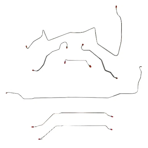 Pontiac Convertible Complete Brake Line Kit; Fine Lines-CBK0444SS