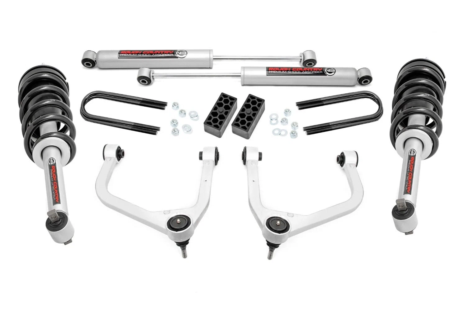 Rough Country 3.5 Inch Lift Kit - N3 Struts - Chevy Silverado 1500 2WD_4WD (2025) - 110431