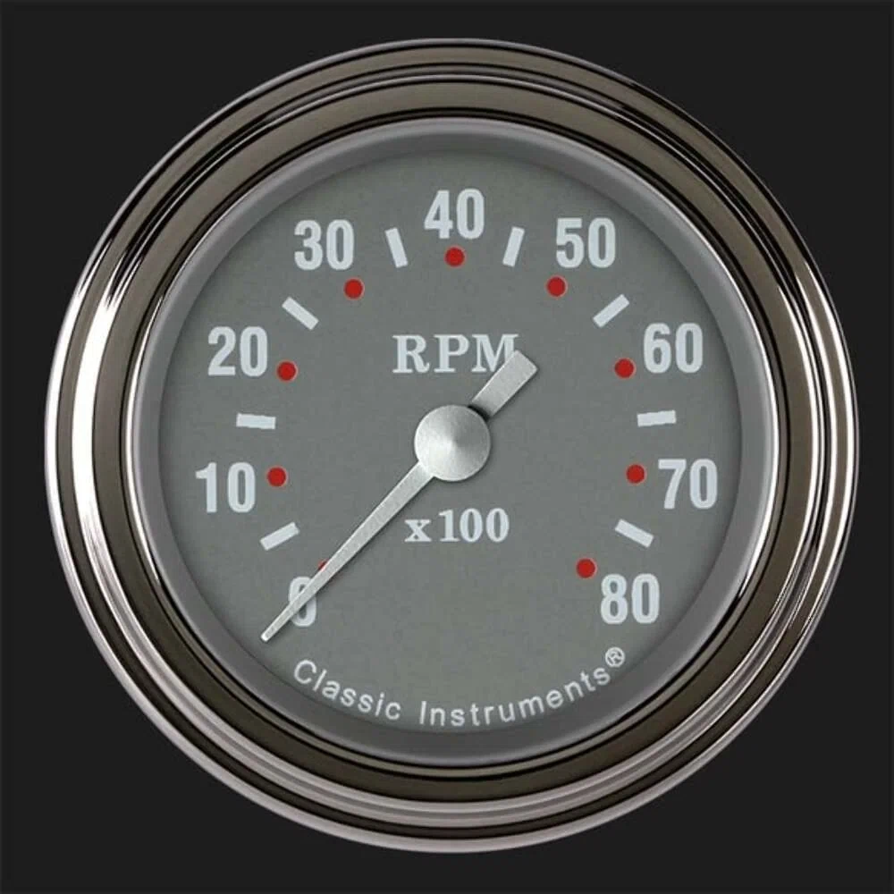 Silver Gray 2 1_8_ Tachometer SG183SLF
