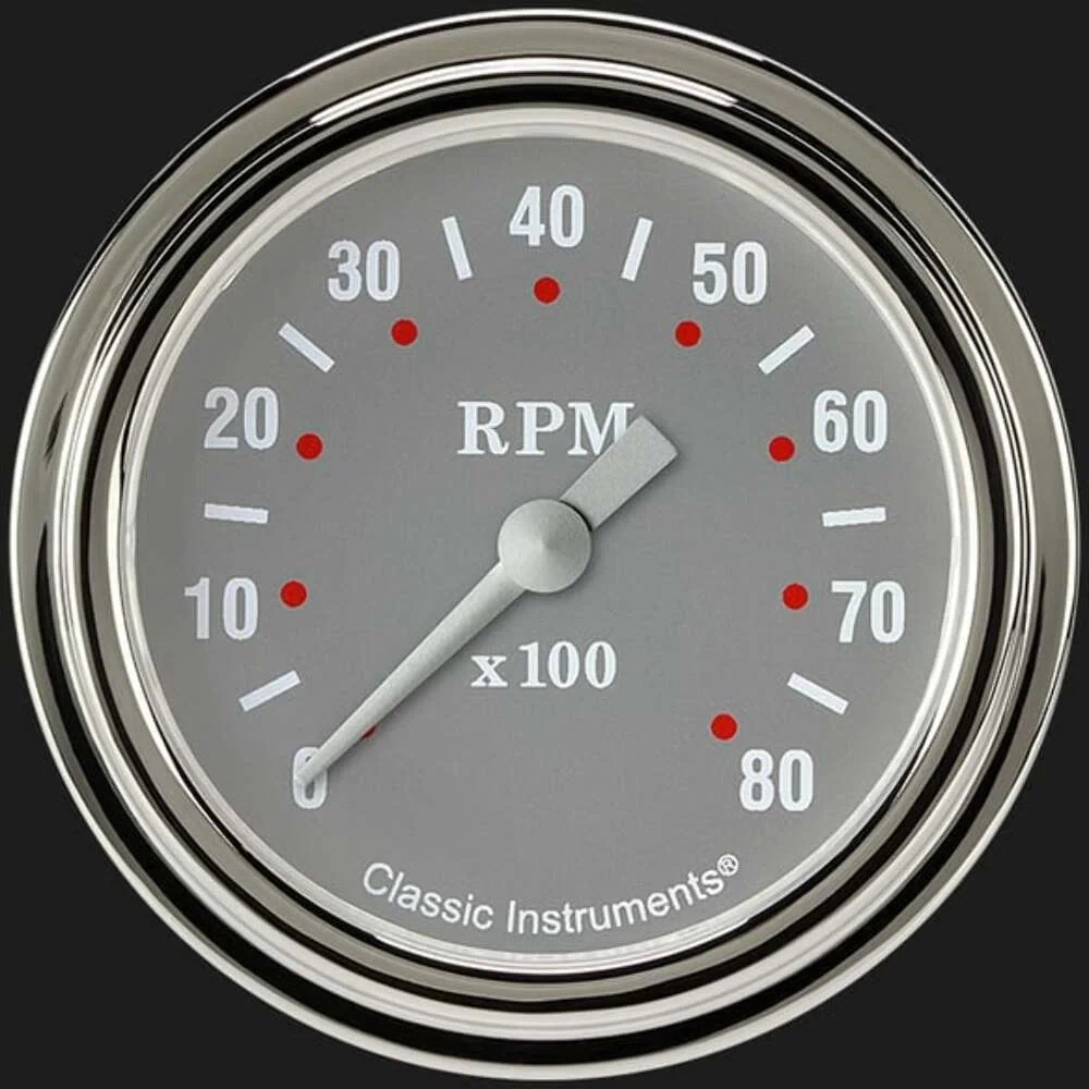 Silver Gray 2 5_8_ Tachometer SG383SLF