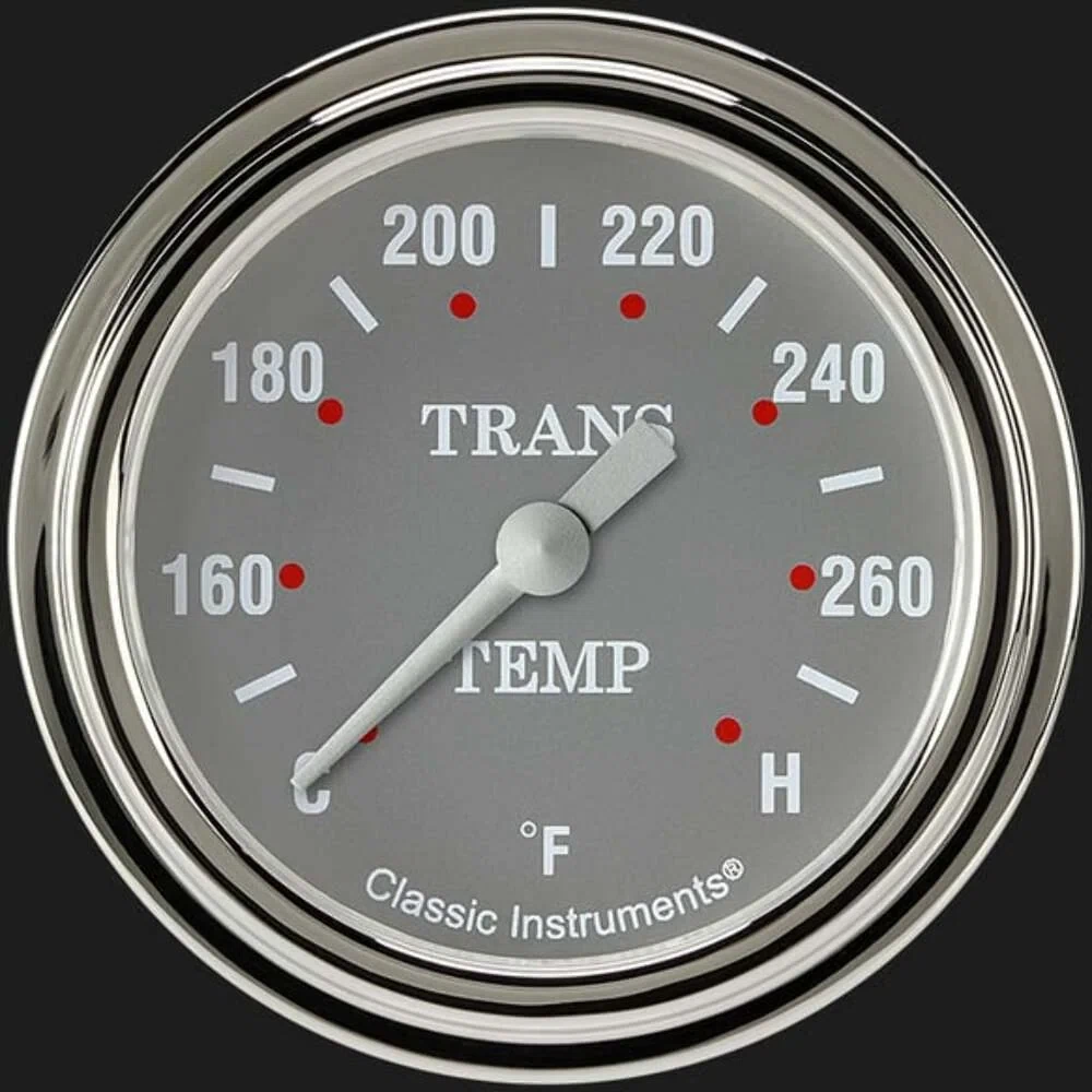 Silver Gray 2 5_8_ Transmission Temperature Gauge SG327SLF