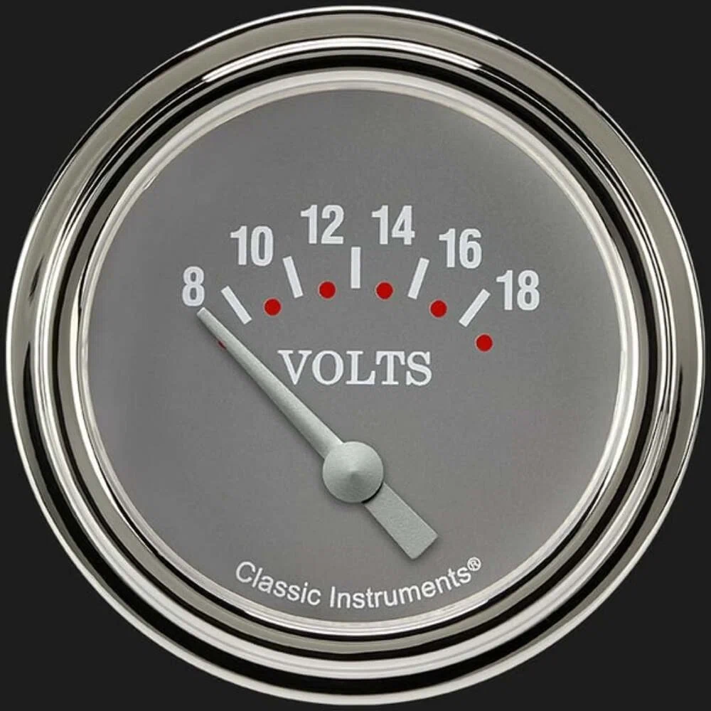 Silver Gray 2 5_8_ Volt Gauge SG230SLF