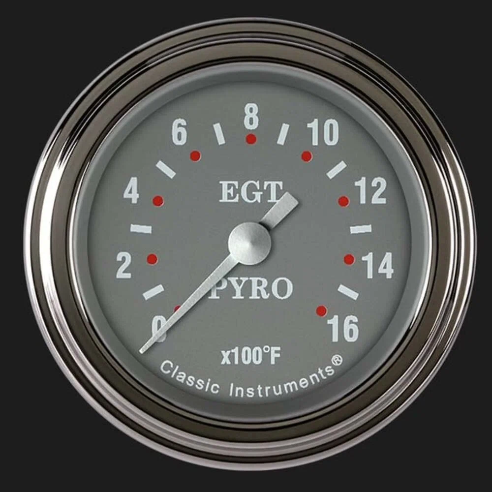 Silver Gray 2 1_8_ Exhaust Gas Temp. Gauge SG198SLF
