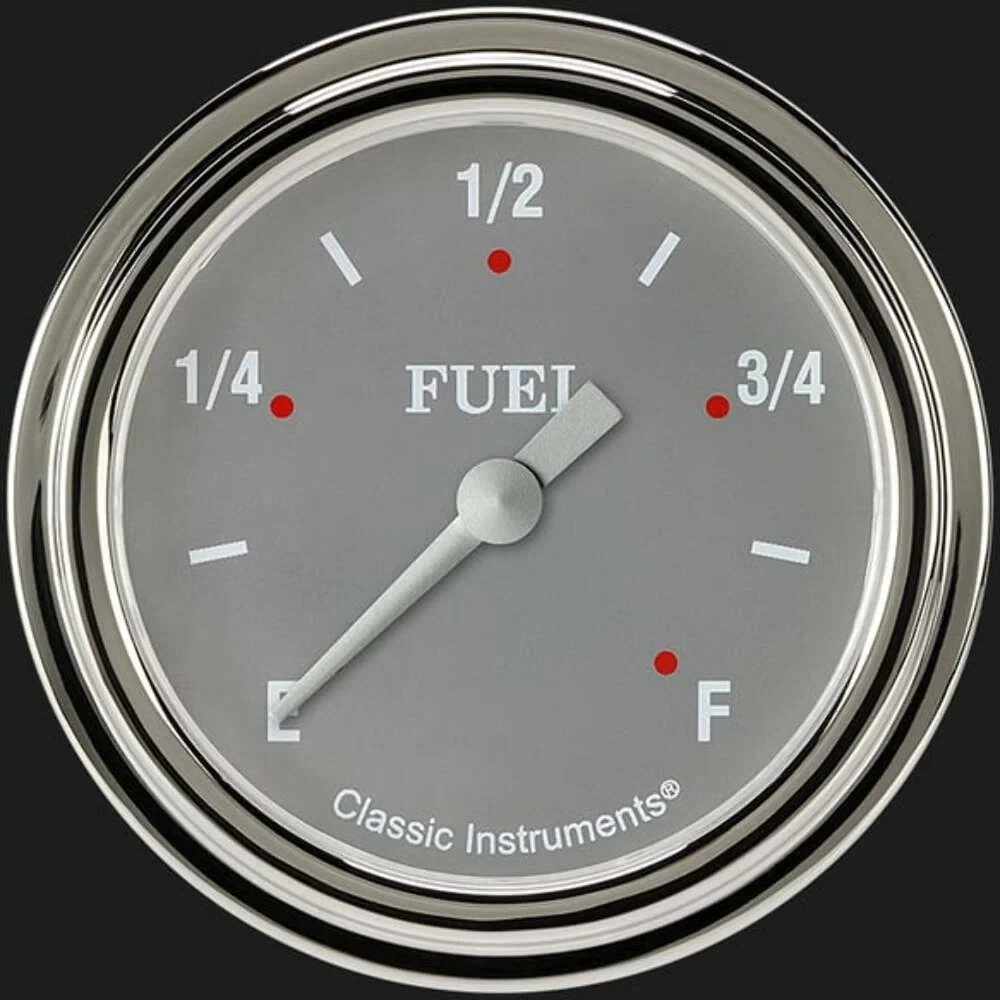 Silver Gray 2 5_8_ Fuel Gauge SG309SLF