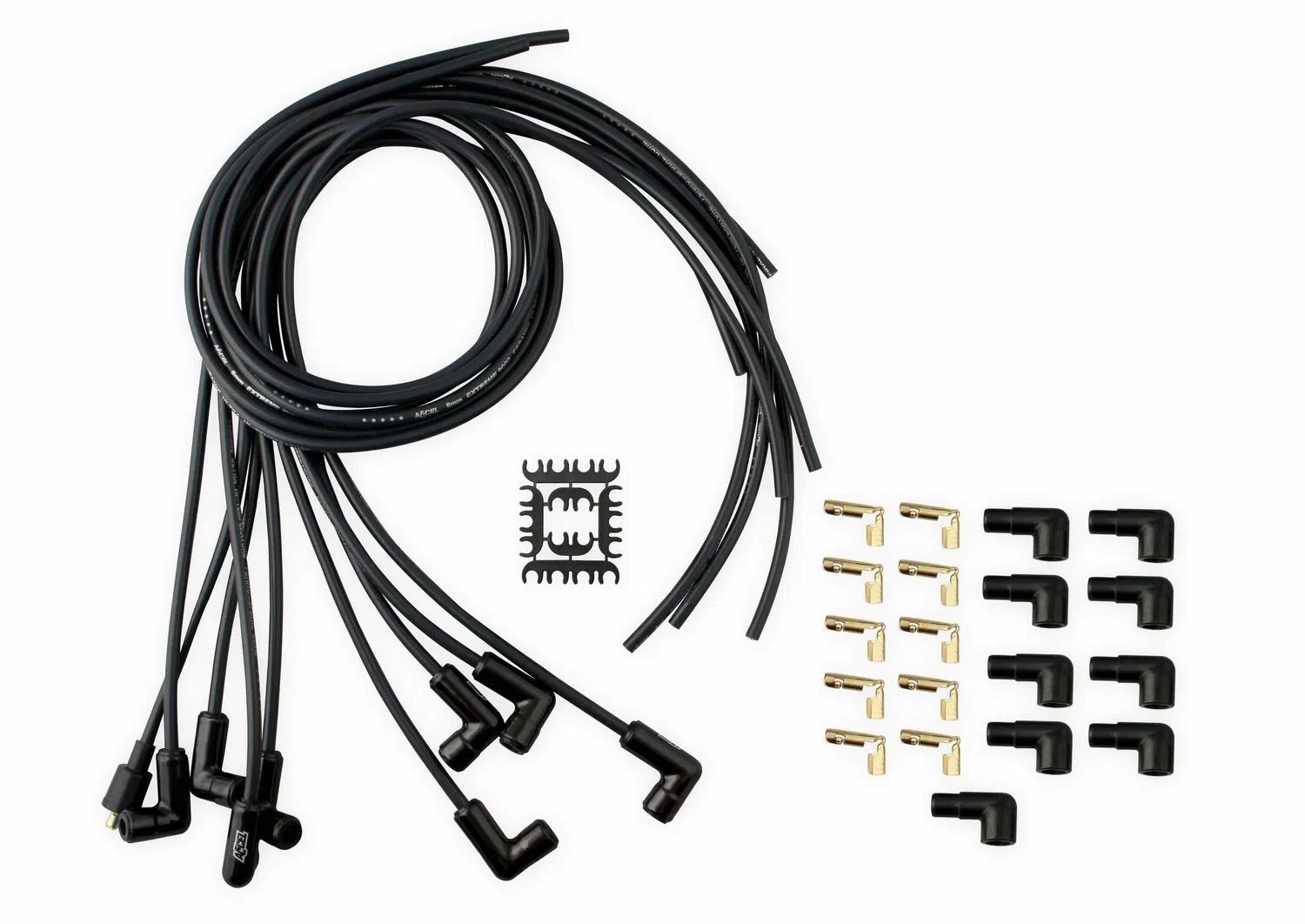 Spark Plug Wire Set - Universal - 90 Deg Black Ceramic Boots - 9001CK