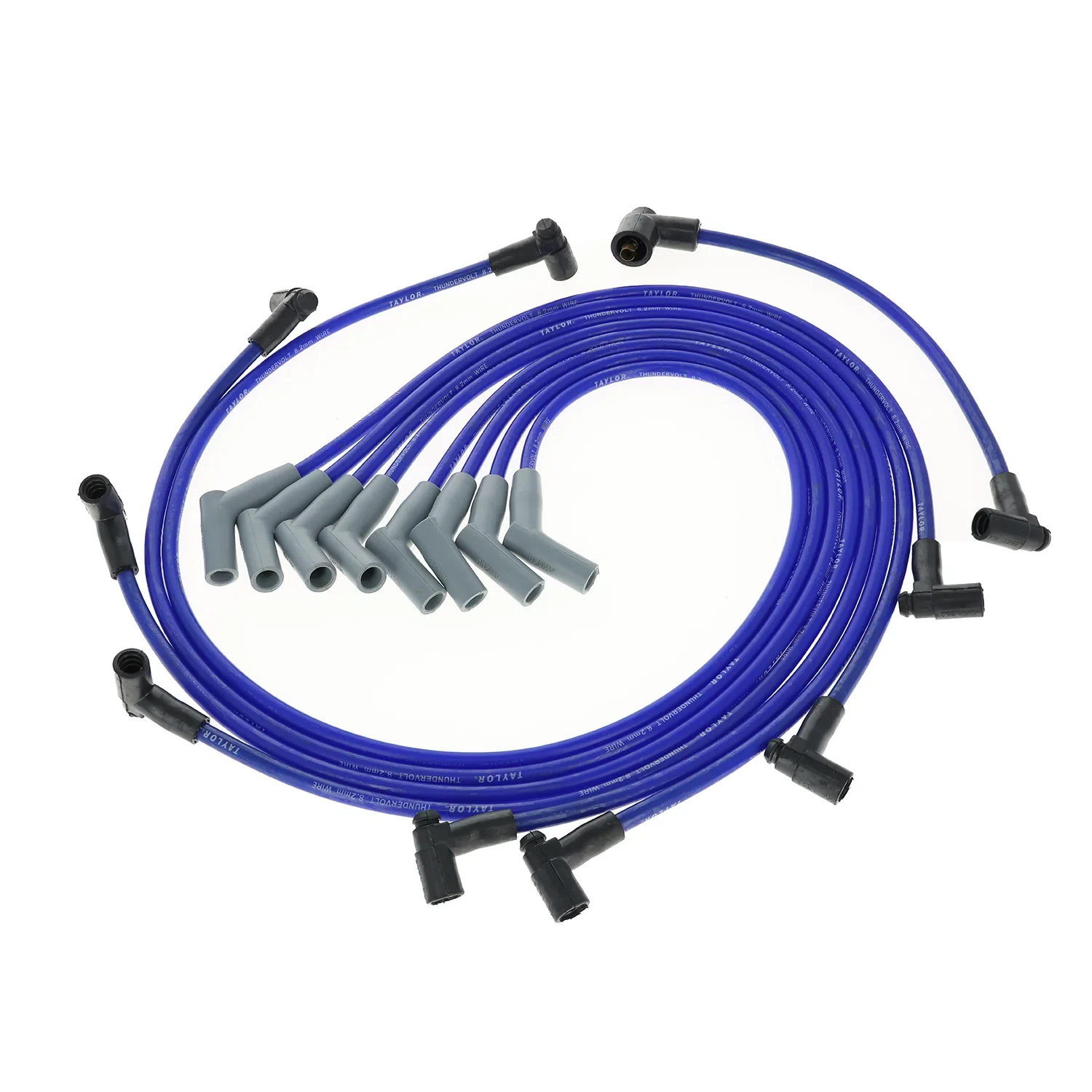 Spark Plug Wire Set Universal 8.2mm Silicone Thundervolt 40 ohm_ft Blue 84604