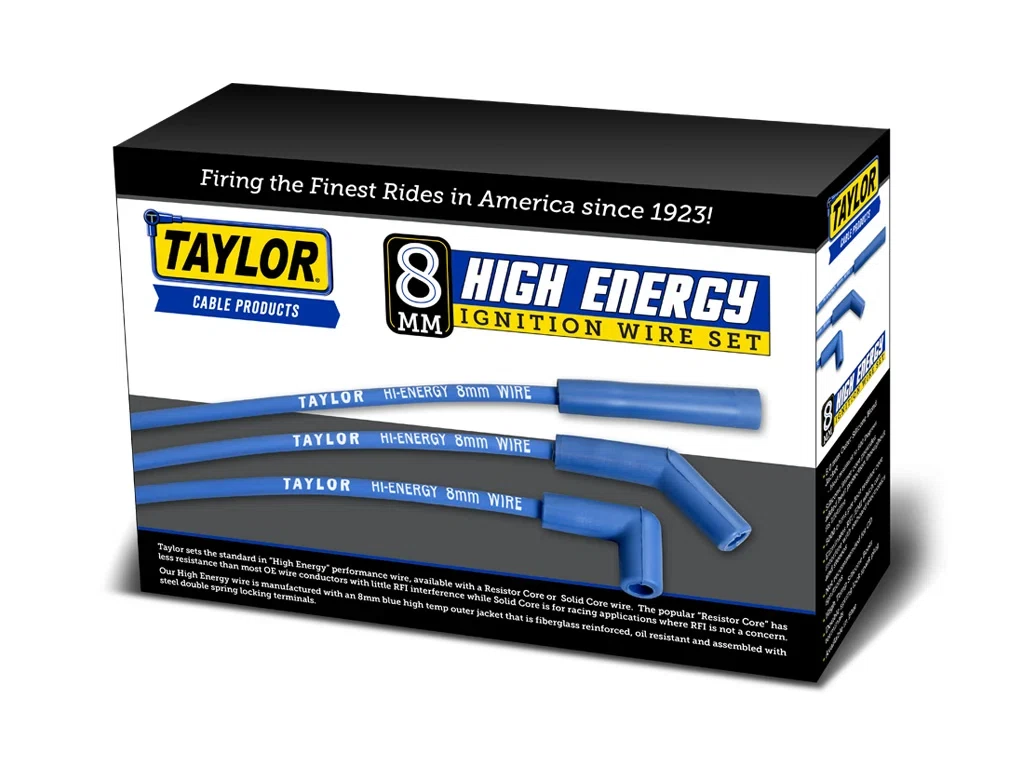 Spark Plug Wire Set Universal 8mm Silicone 5000 ohm_ft Hi Energy Blue 64632
