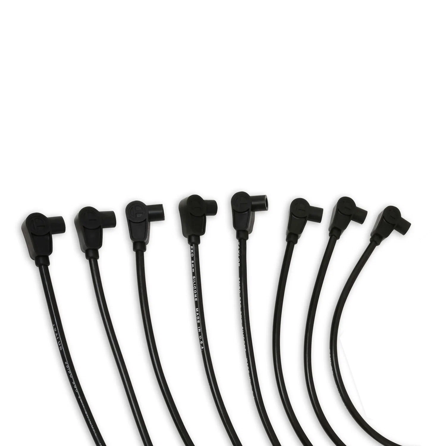 Spark Plug Wire Set Universal 8mm Silicone Spiro Pro 350 ohm_ft Black 76029