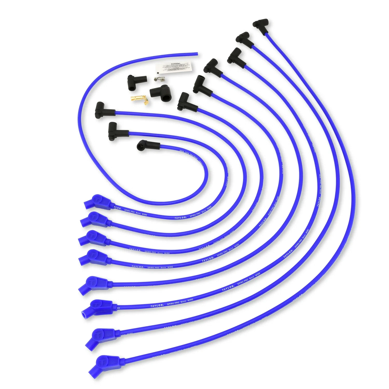 Spark Plug Wire Set Universal 8mm Silicone Spiro Pro 350 ohm_ft Blue 76632