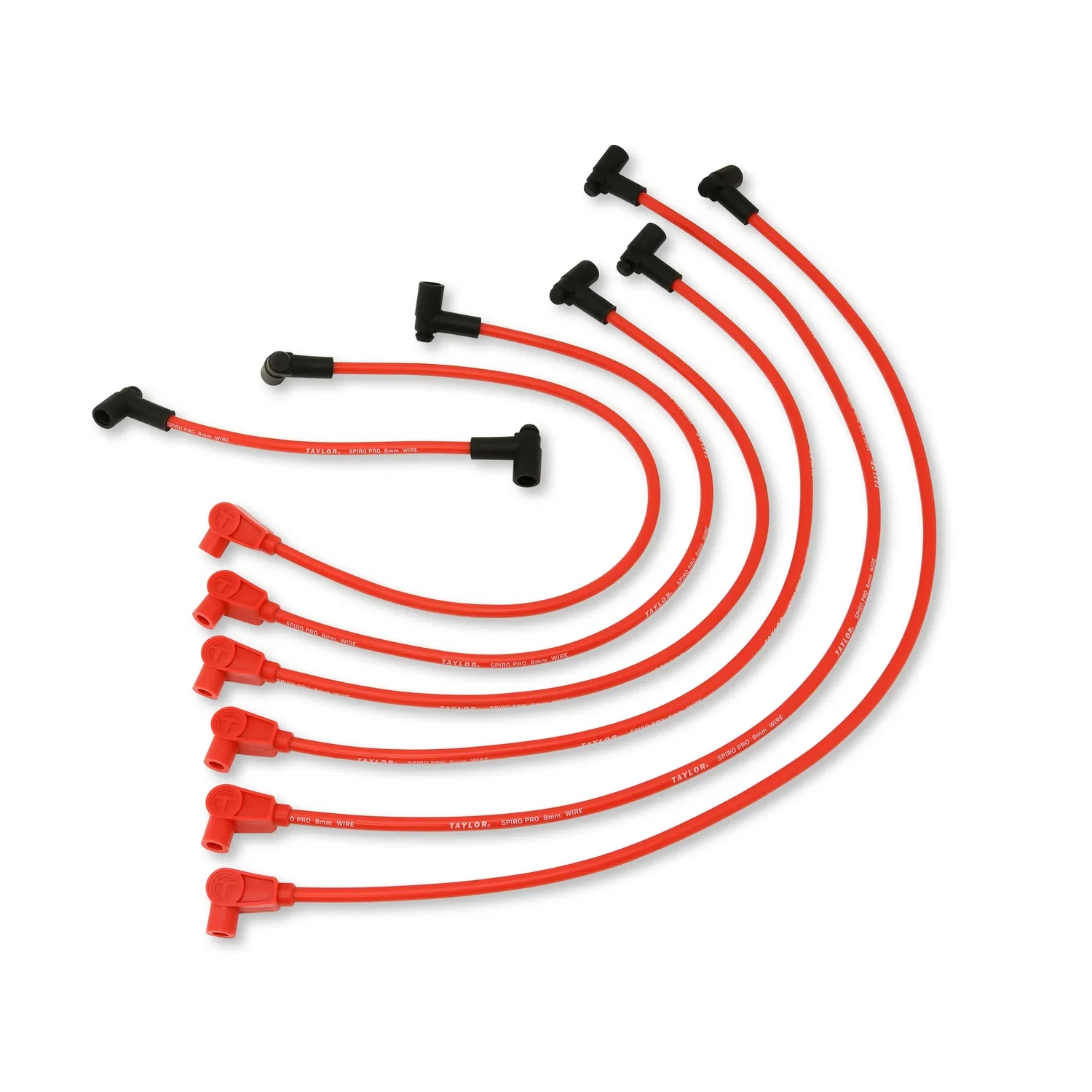 Spark Plug Wire Set Universal 8mm Silicone Spiro Pro 350 ohm_ft Red 72200