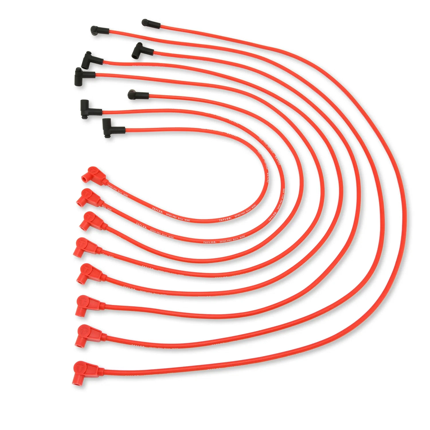 Spark Plug Wire Set Universal 8mm Silicone Spiro Pro 350 ohm_ft Red 74206