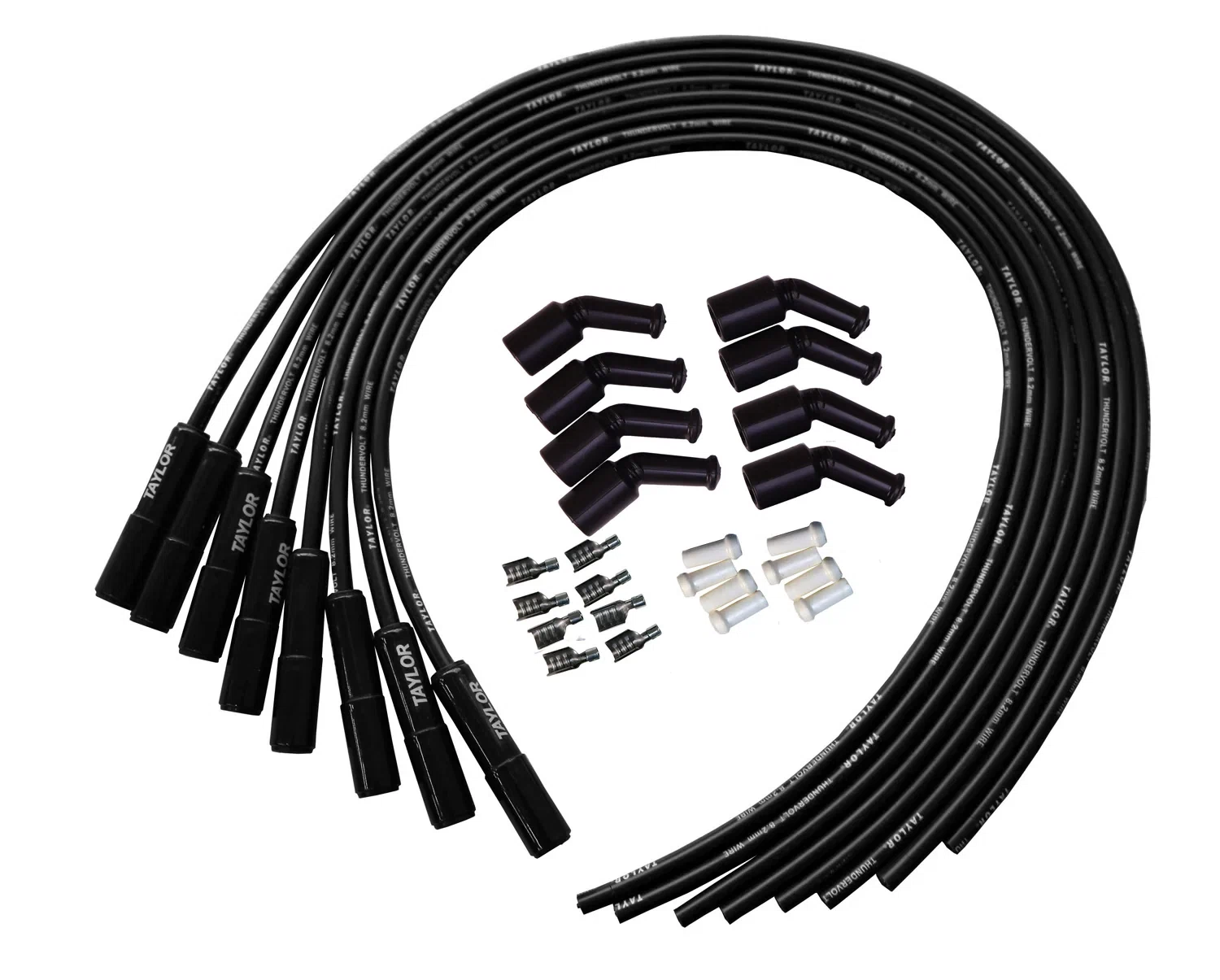 Spark Plug Wire Set Universal Silicone ThunderVolt 8.2mm 180_ 40 ohm_ft 85065-B