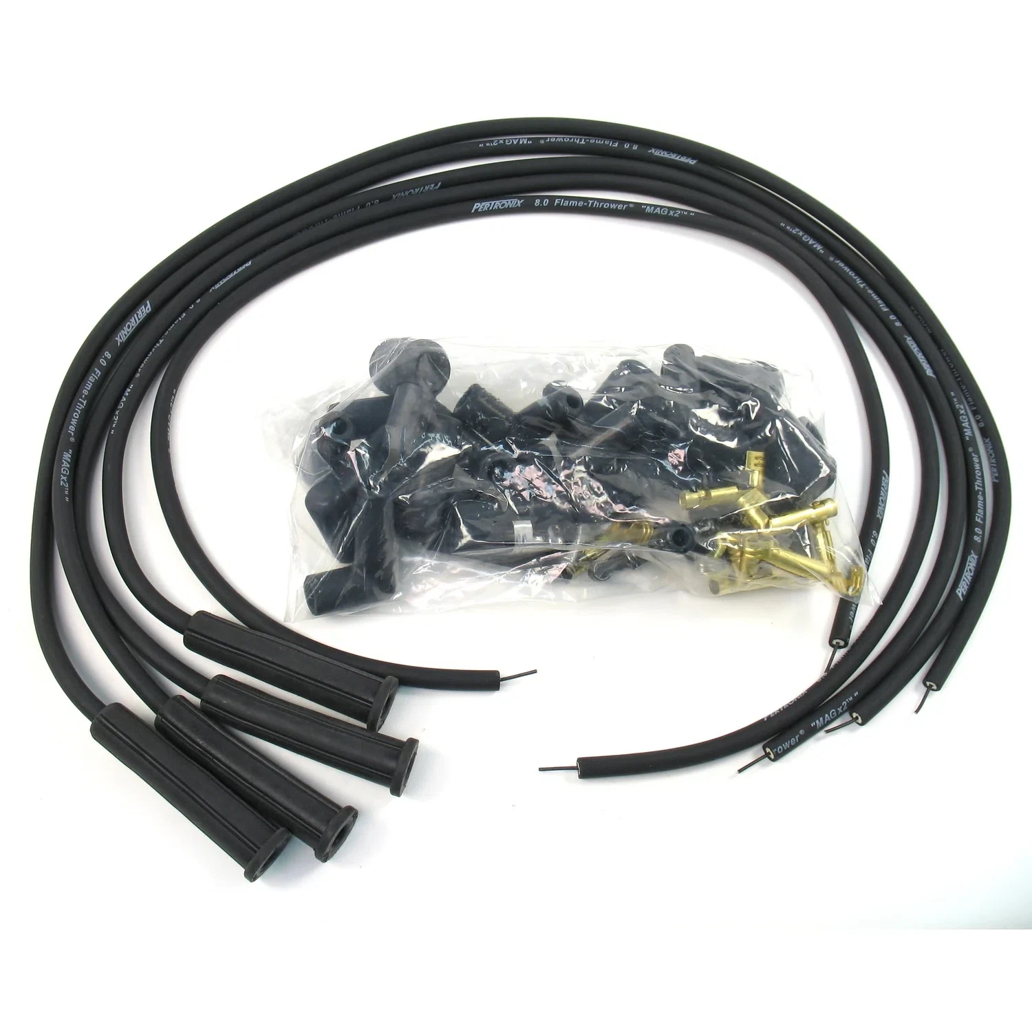 Spark Plug Wire Set for Universal Electronic Ignition Black 8mm 8042VW