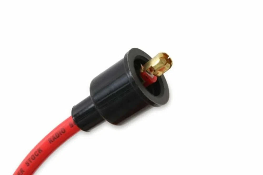 Spark Plug Wire Set- 8mm - Red Wire with Red Straight Boots - 4040R