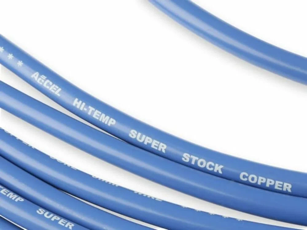 Spark Plug Wire Set - Super Stock Copper Core 8mm - 90 Deg. Boots - Blue - 4039B