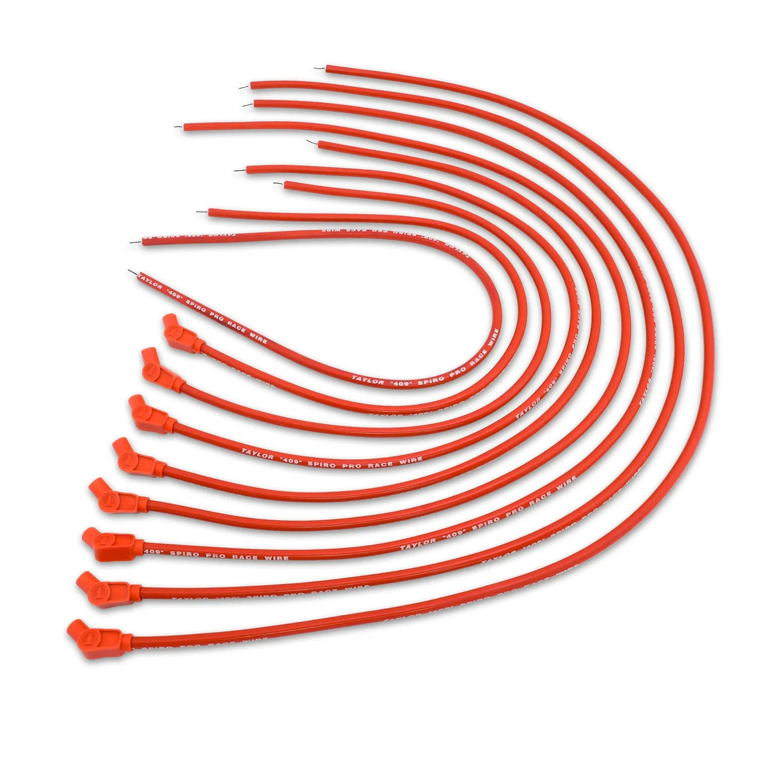 Spark Plug Wire Set Universal 10.4mm Silicone Spiro Pro 409 409 135_ Red 79253
