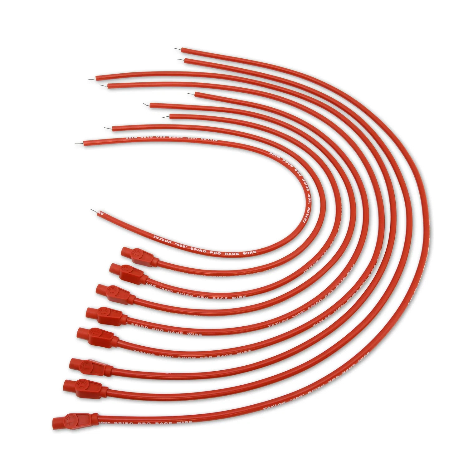Spark Plug Wire Set Universal 10.4mm Silicone Spiro Pro 409 409 180_ Red 79255