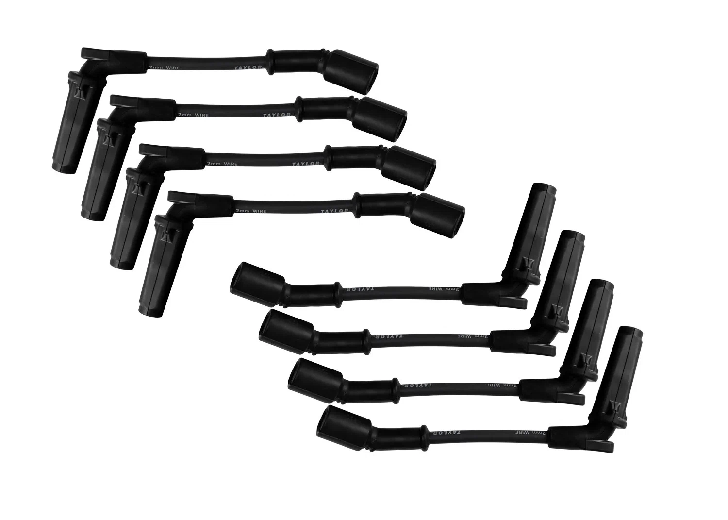 Spark Plug Wire Set Universal 8.2mm Silicone Thundervolt 40 ohm_ft Black 82044