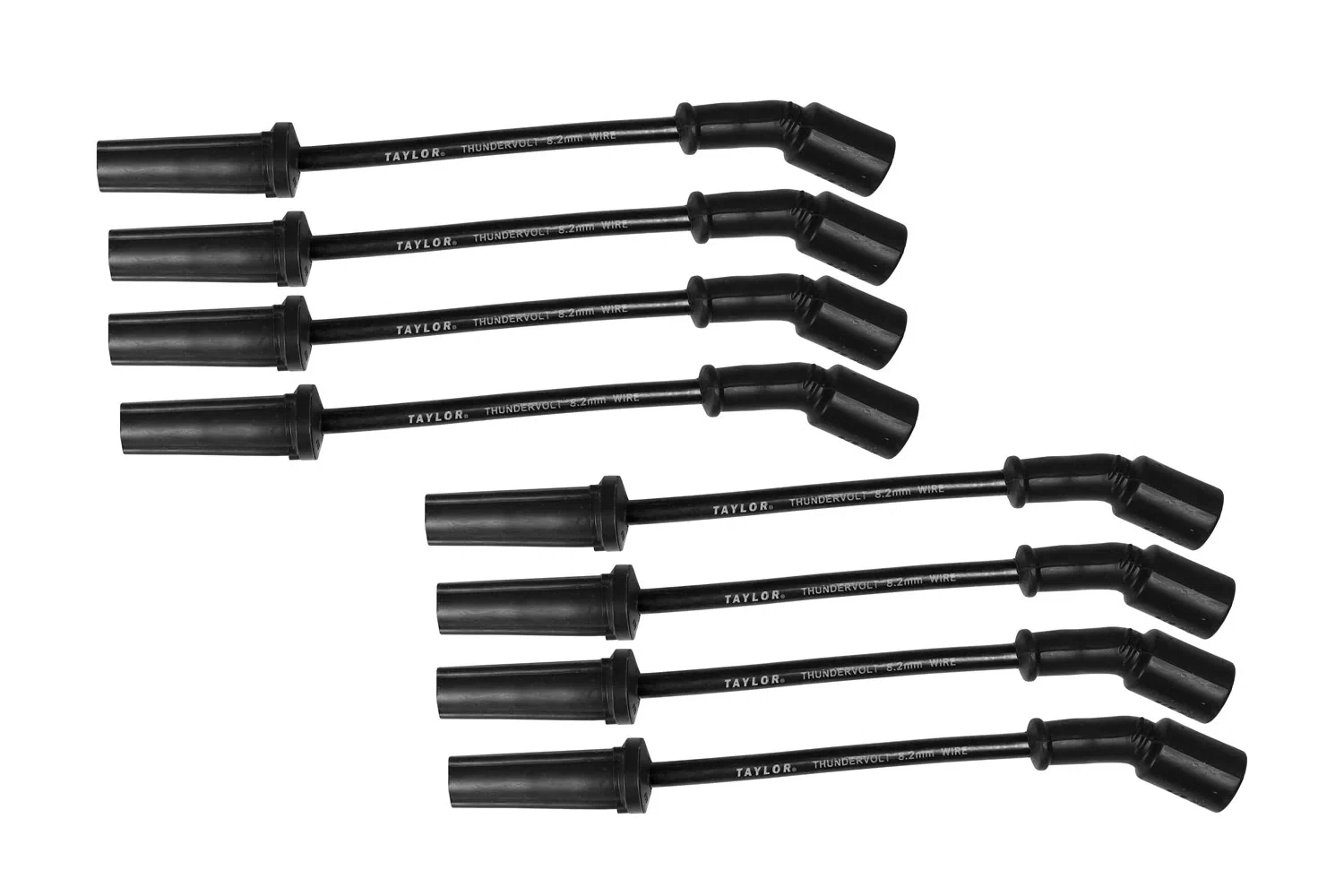 Spark Plug Wire Set Universal 8.2mm Silicone Thundervolt 40 ohm_ft Black 84044