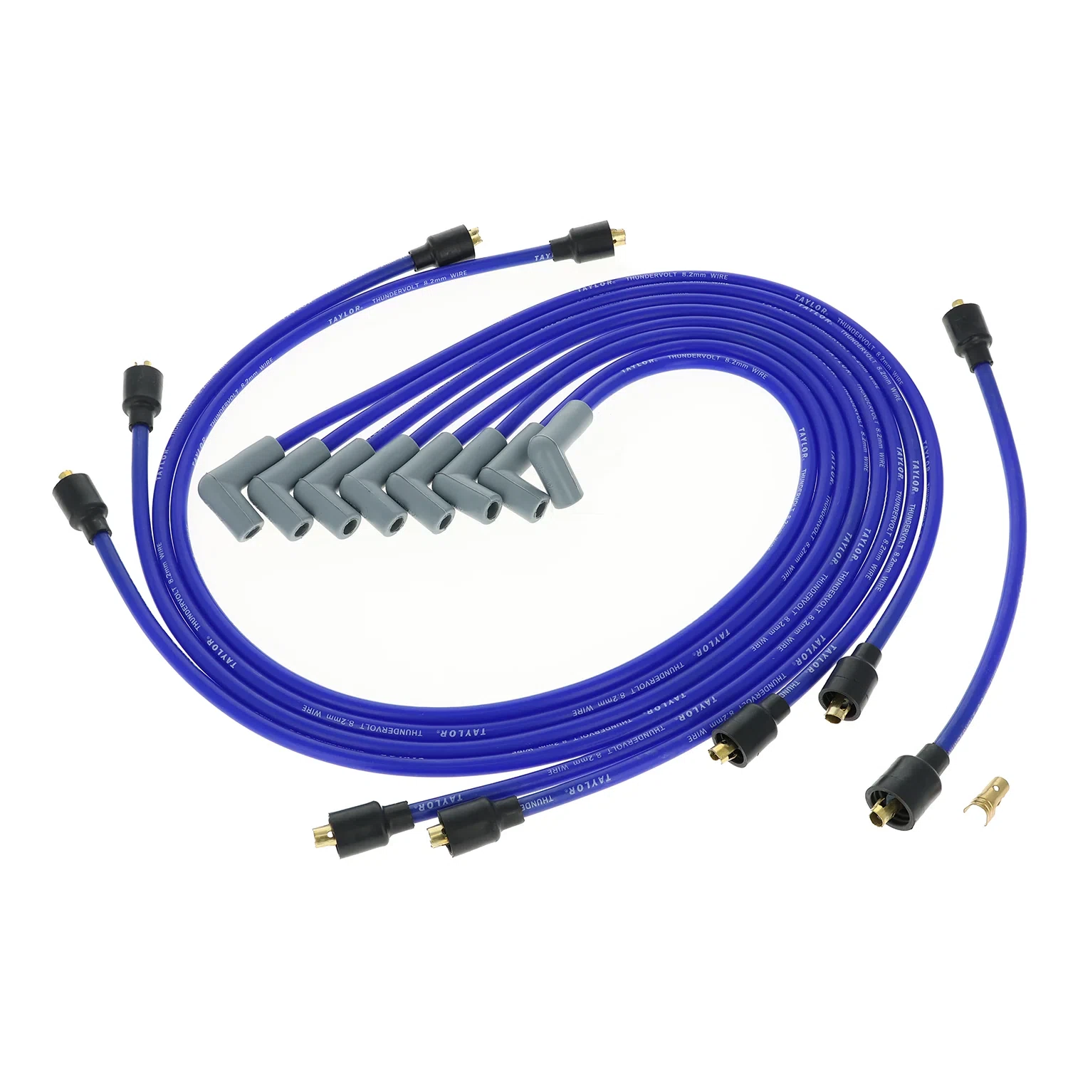 Spark Plug Wire Set Universal 8.2mm Silicone Thundervolt 40 ohm_ft Blue 84601