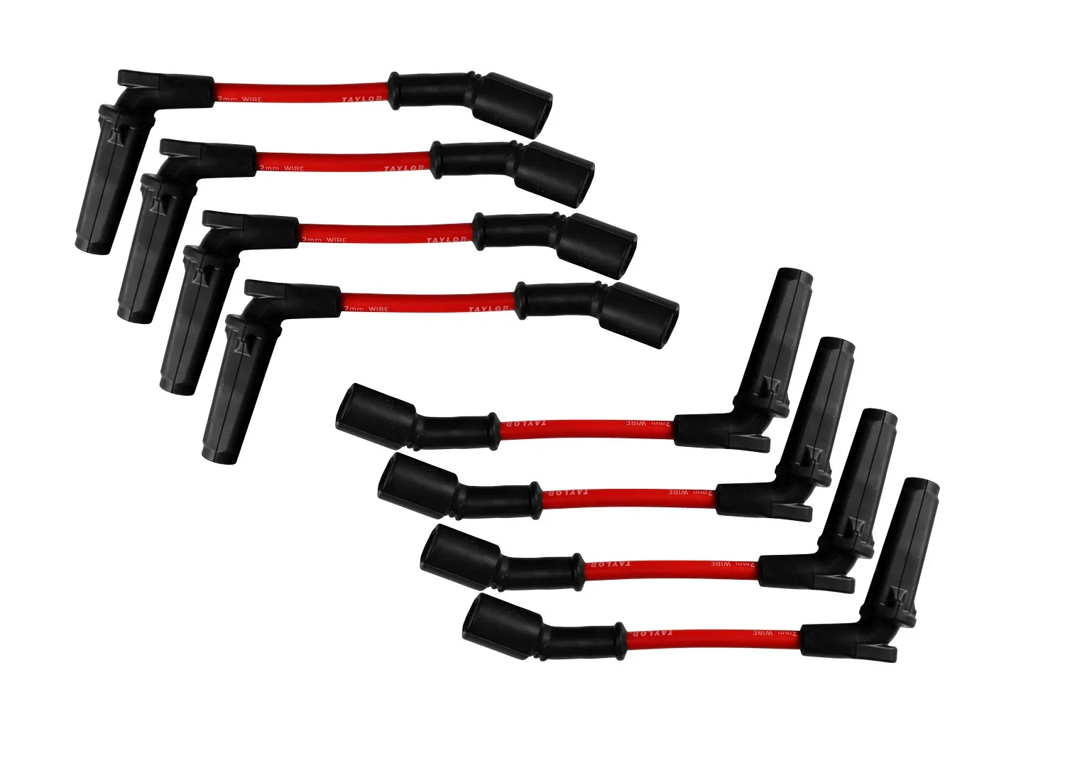 Spark Plug Wire Set Universal 8.2mm Silicone Thundervolt 40 ohm_ft Red 82244