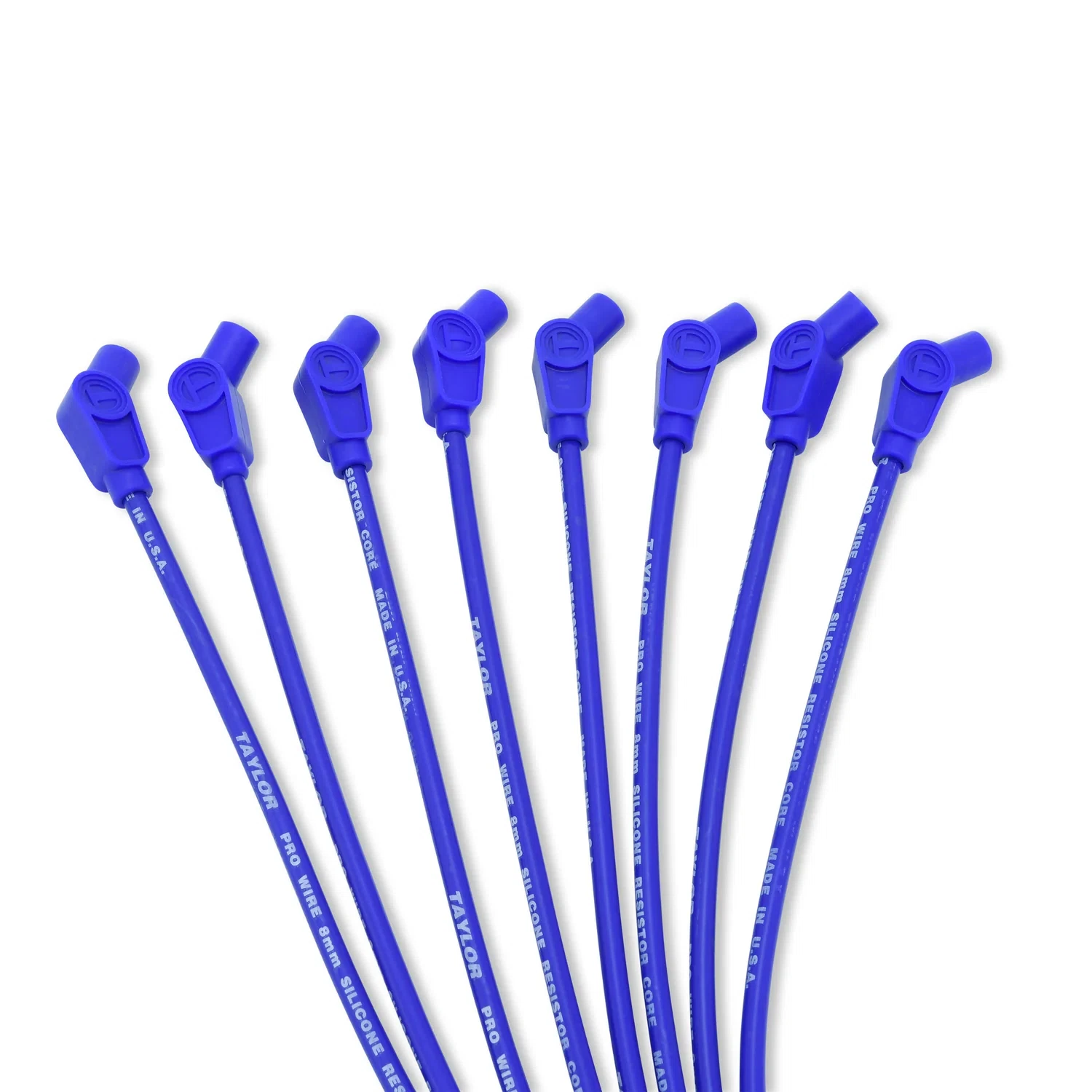 Spark Plug Wire Set Universal 8mm Silicone 135_ 3500 ohm_ft Prowire Blue 70653