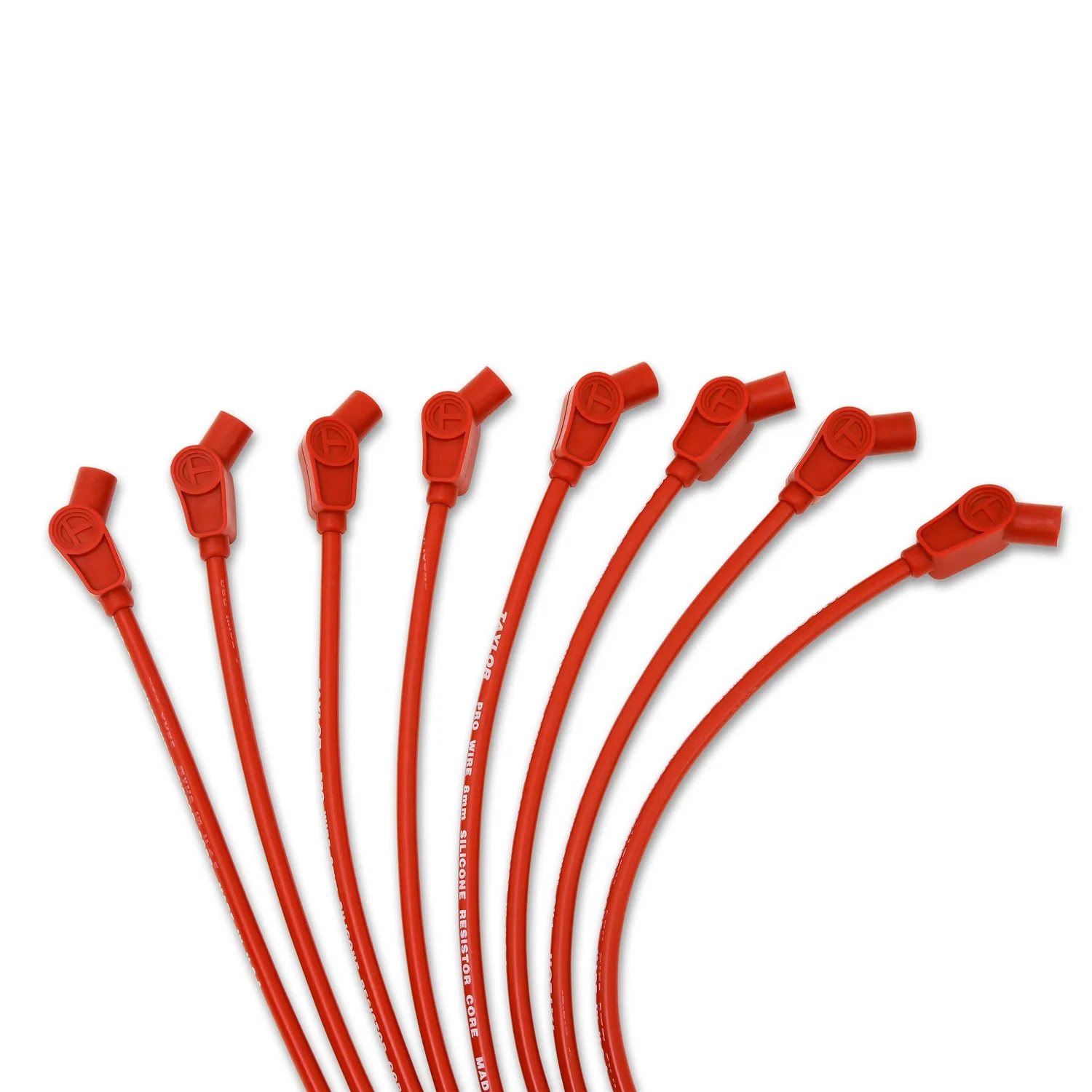 Spark Plug Wire Set Universal 8mm Silicone 135_ 3500 ohm_ft Prowire Red 70253