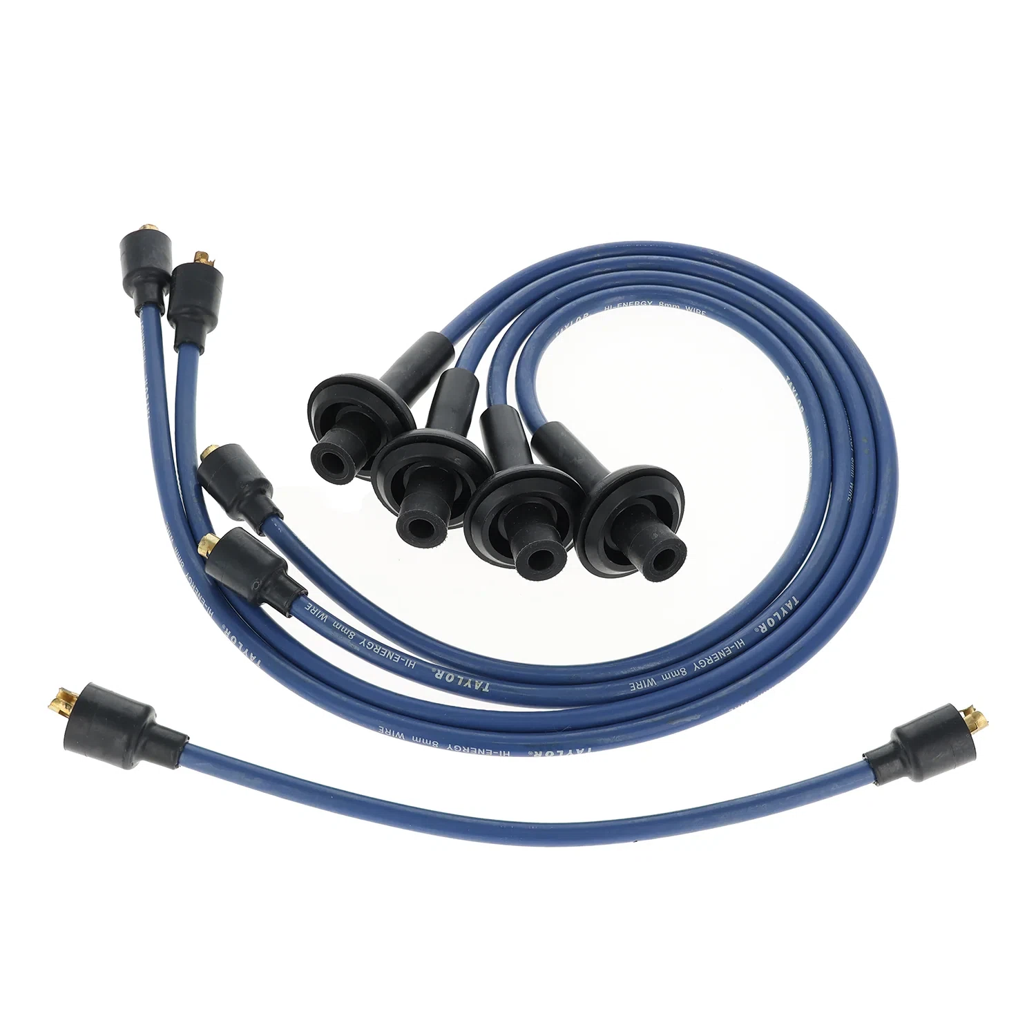 Spark Plug Wire Set Universal 8mm Silicone 5000 ohm_ft Hi Energy Blue 64691