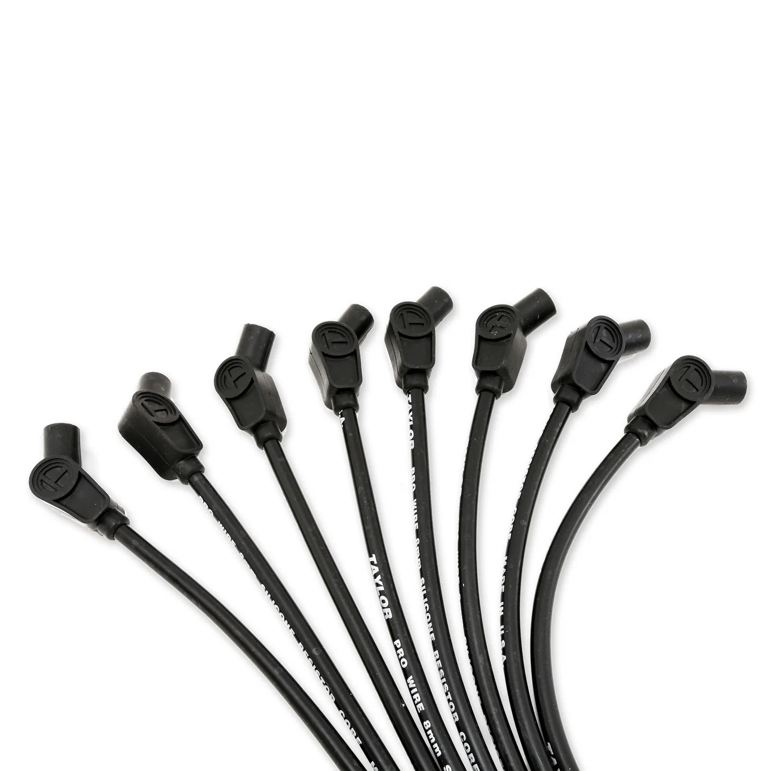 Spark Plug Wire Set Universal 8mm Silicone Pro Wire 135_ 3500 ohm_ft Black 70053