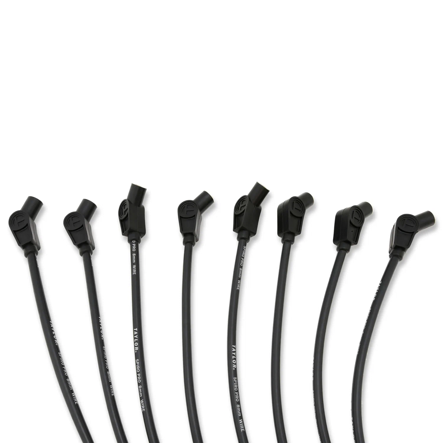 Spark Plug Wire Set Universal 8mm Silicone Spiro Pro 135_ 350 ohm_ft Black 76045