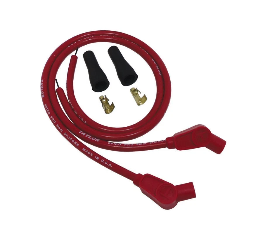 Spark Plug Wire Set Universal 8mm Silicone Spiro Pro 135_ 350 ohm_ft Red 10253