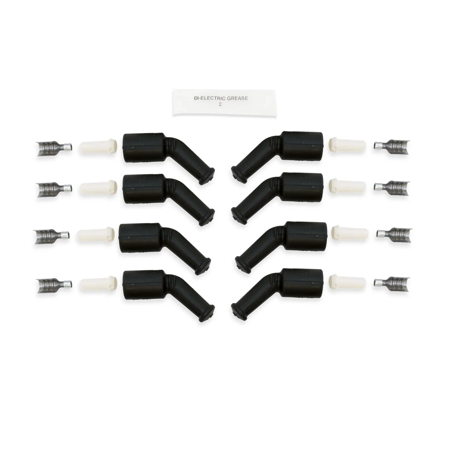 Spark Plug Wire Set Universal 8mm Silicone Spiro Pro 180_ 350 ohm_ft Black 73065