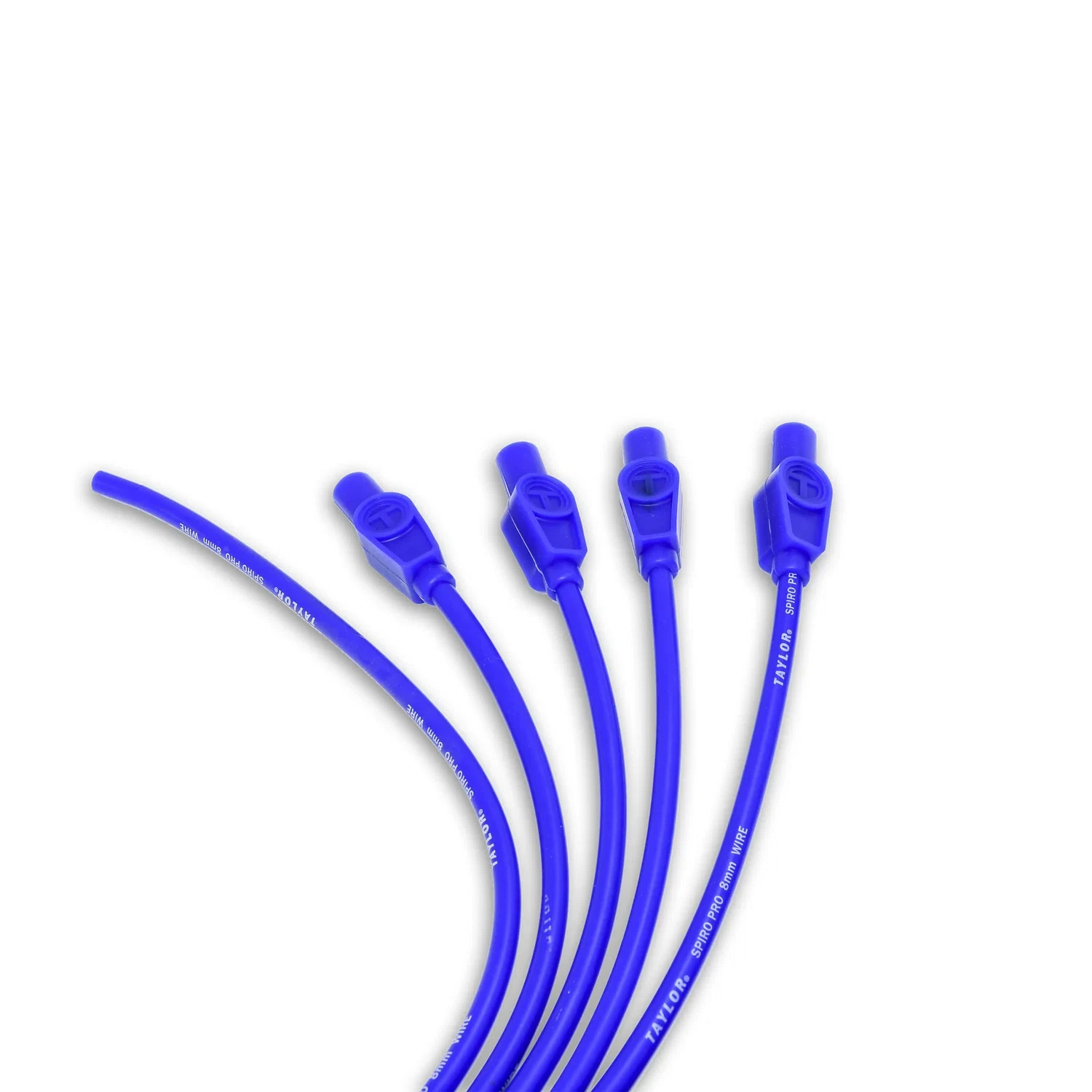 Spark Plug Wire Set Universal 8mm Silicone Spiro Pro 180_ 350 ohm_ft Blue 73635