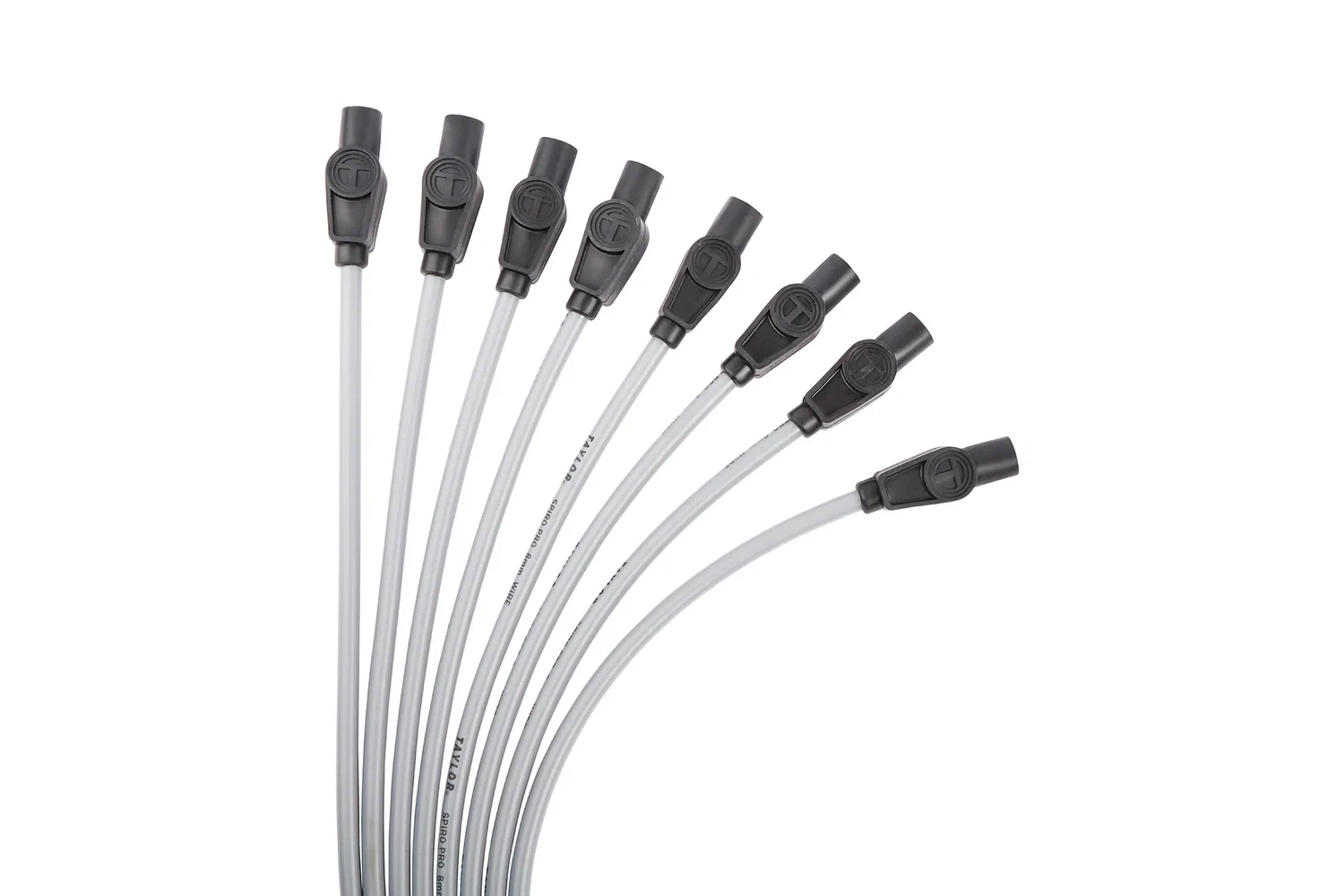 Spark Plug Wire Set Universal 8mm Silicone Spiro Pro 180_ 350 ohm_ft Grey 53855