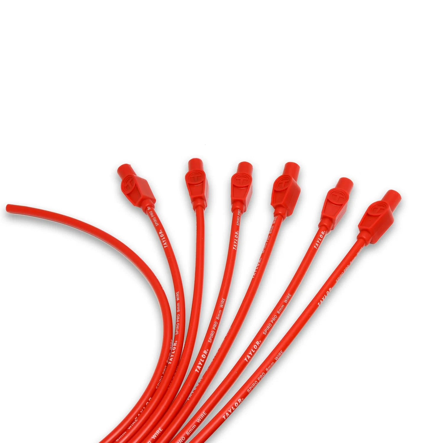 Spark Plug Wire Set Universal 8mm Silicone Spiro Pro 180_ 350 ohm_ft Red 73245