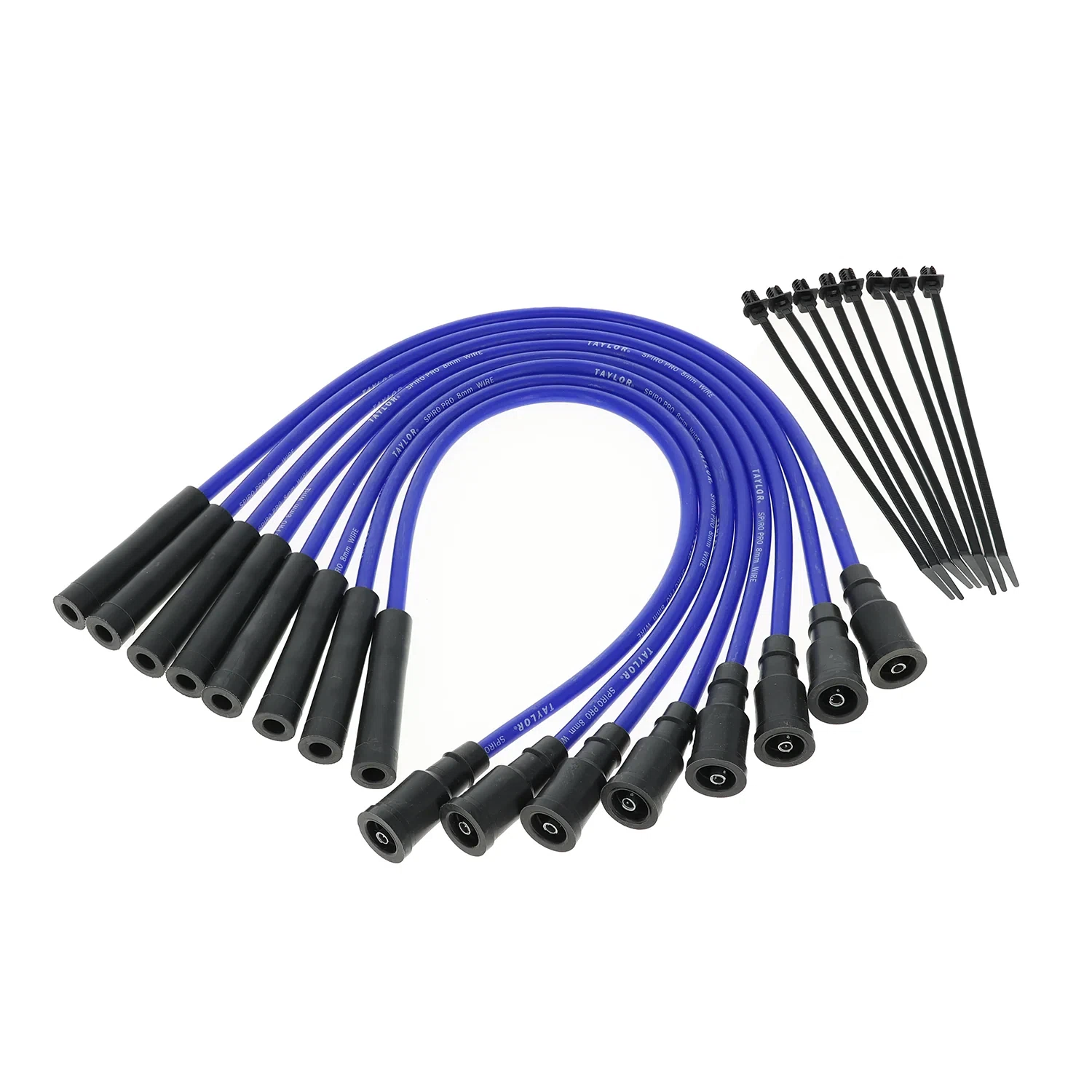 Spark Plug Wire Set Universal 8mm Silicone Spiro Pro 350 ohm_ft Blue 72694